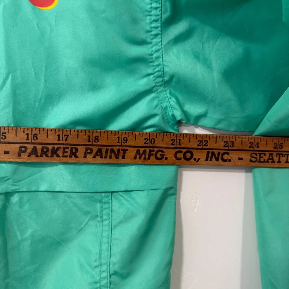 Dutch Bros‎ Unisex Windbreaker Jacket Medium Green Excellent Half Zip Hooded